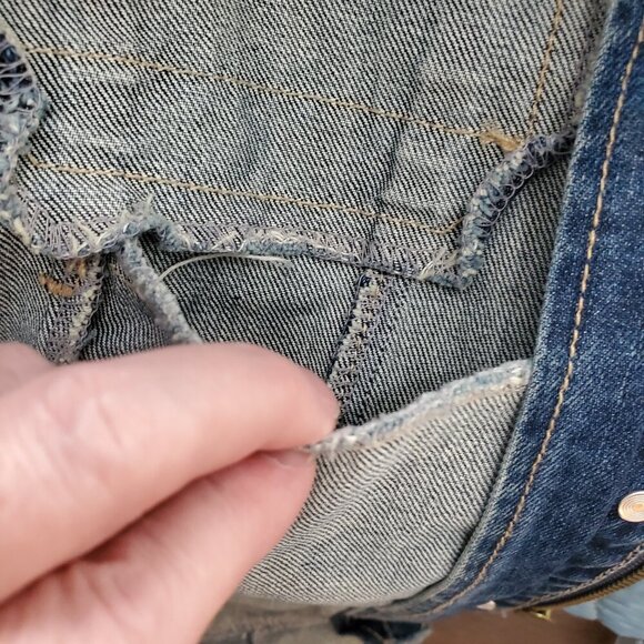 Democracy "Artisan Crafted" Blue Denim Jean Jacket - Size Small - Picture 8 of 10